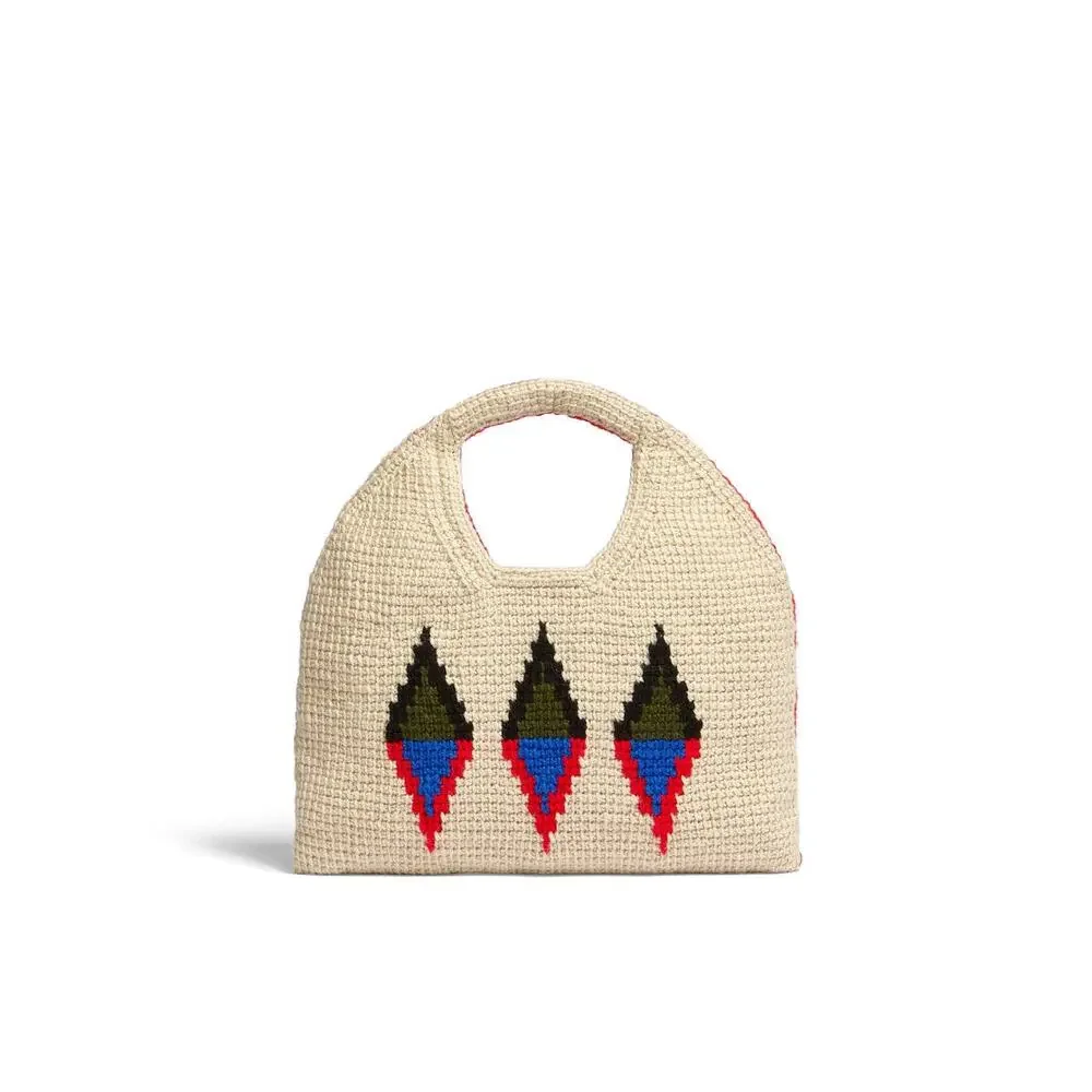 Marni Red and Cream Crochet Crossbody Bag - Picture 3 of 4